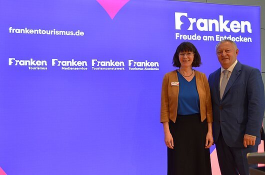 Vorsitzender des Tourismusverbandes Franken, Herr Landrat Thomas Bold und Geschäftsführerin des Tourismusverbandes Franken, Frau Angelika Schäffer